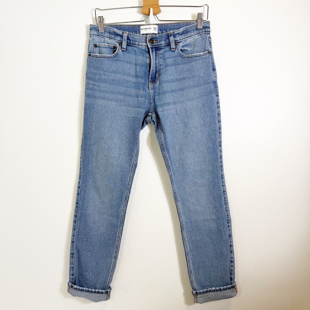 Abercrombie Kids Jeans Boys 15/16 Blue Slim Fit Regular Medium Wash Denim